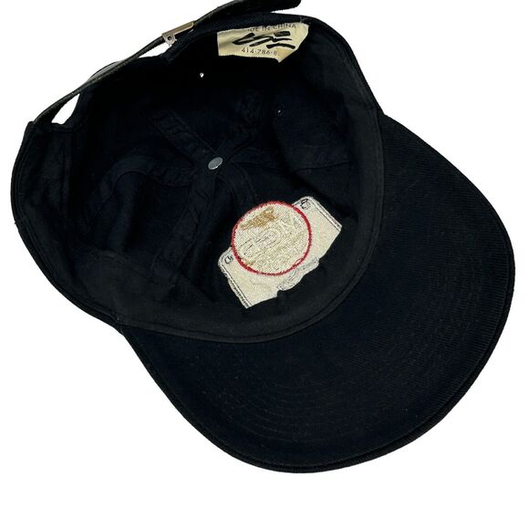 Vintage Harley Davidson Miller Genuine Draft Dad Hat Baseball Cap 90s Black MGD - Picture 5 of 10